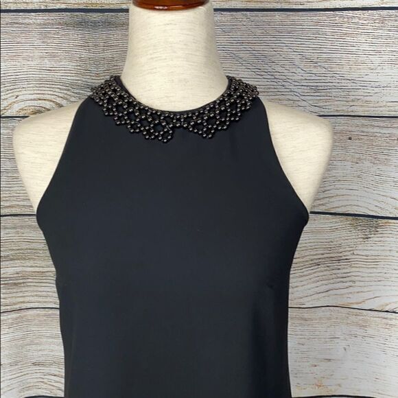 ARTIGLI  Beaded Halter neck Black Short Dress - Picture 5 of 13
